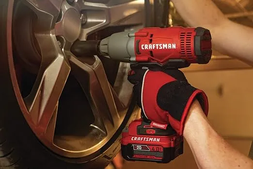 CRAFTSMAN V20 RP 1/2 inch Cordless Impact Wrench Kit, Brushless, 4Ah Battery and Charger Included (CMCF900M1)
