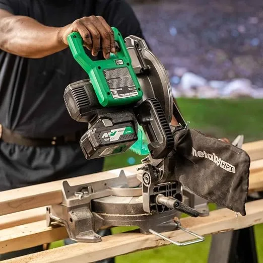 Metabo HPT 18V MultiVolt™ Cordless Miter Saw | Tool Only - No Battery | 10-Inch Blade | Xact Cut LED Shadow Line System | Lifetime Tool Warranty | C1810DFAQ4