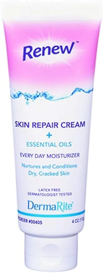 Dermarite Industries Renew Skin Repair Cream Plus Essential Oils, 4 oz.