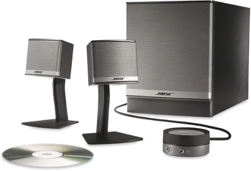 Bose Companion 3 Series II multimedia speaker system (Graphite/Silver) (Renewed)