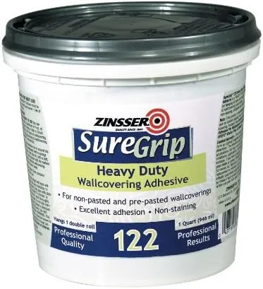 Zinsser 69384 1 Quart Clear SureGrip Strippable Wall Covering Adhesive (3 Pack)