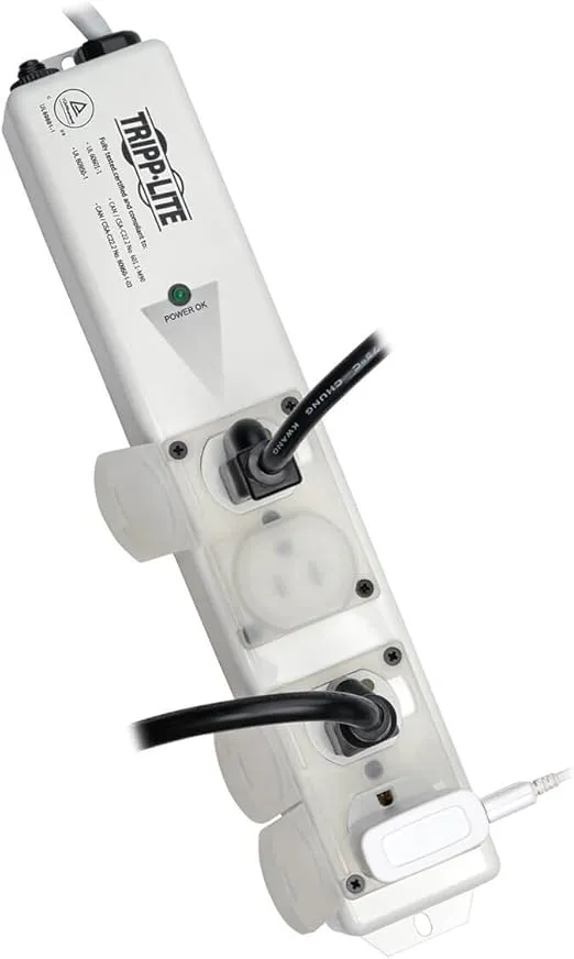 Tripp Lite Medical-Grade Power Strip, 4 15A Hospital-Grade Outlets, 15 ft. Cord, UL 60601-1 (PS-415-HGULTRA)