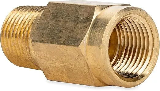 Camco RV Water Heater Backflow Preventer | Features a Heavy-Duty Brass with a Stainless Spring Construction and a 1/2-Inch Male x Female NPT (23303)