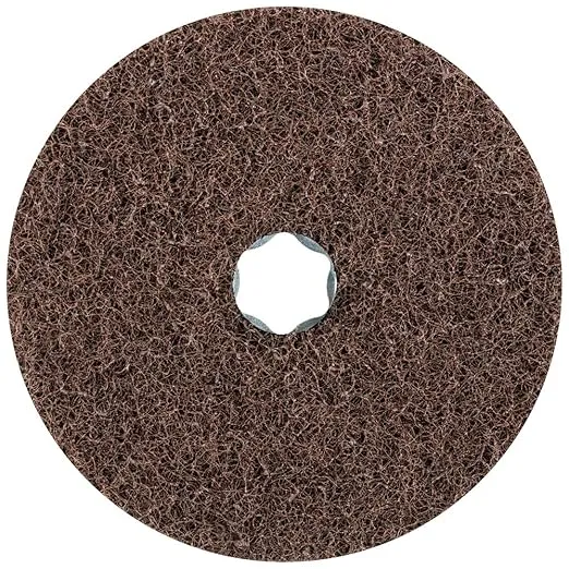 PFERD COMBICLICK Non-Woven Disc, 10 pc. | 5 inch Dia. | 100 grit | Medium | 48135 - Surface Finishing disc for Cleaning and Satin Finishing with an Angle Grinder