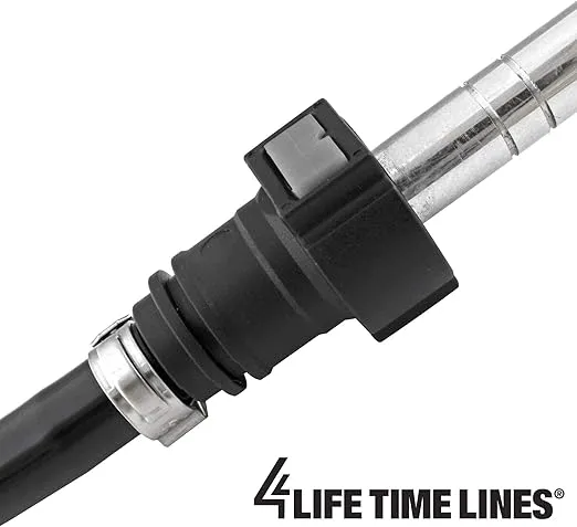 4LIFETIMELINES Fuel Line Quick Connect, Straight Push-On, Single Barb, Adapter for 3/8 in Steel to 3/8 in Nylon Tubing, Bag of 2, Fuel Line Connection Repair