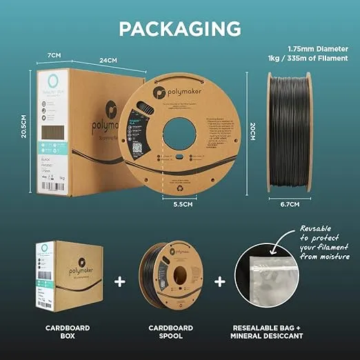 Polymaker PLA Filament, Olive Green 3D Printer PLA Filament 1.75mm 1kg - PolyLite 3D Printing PLA Filament, Dimensional Accuracy +/- 0.03mm, Compatible with Most 3D Printer, Olive Green