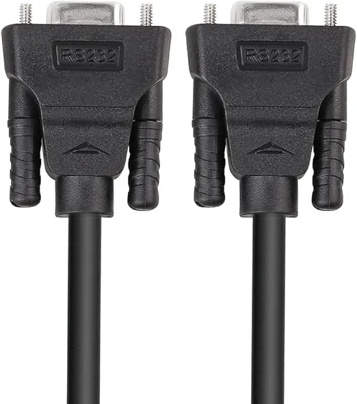 DTech DB9 RS232 Serial Cable Female to Female Null Modem Cord Cross TX RX line for Data Communication (5 Feet, Black)