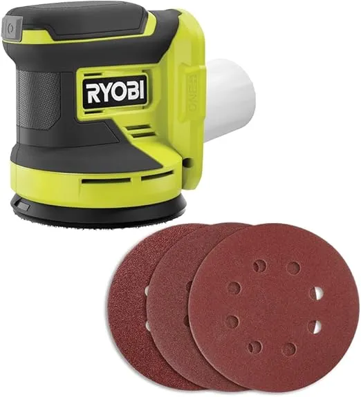 Ryobi One+ 18v 5" Random Orbit Sander Reduced Vibration (Renewed)