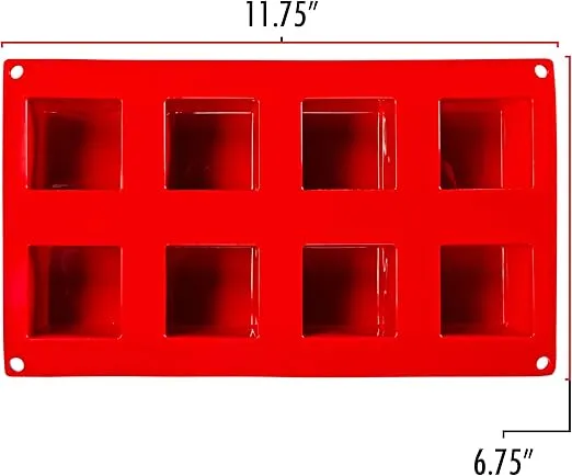 Fat Daddio's SMF-021 Silicone Bakeware 8-Cavity Baba (3.1 oz)