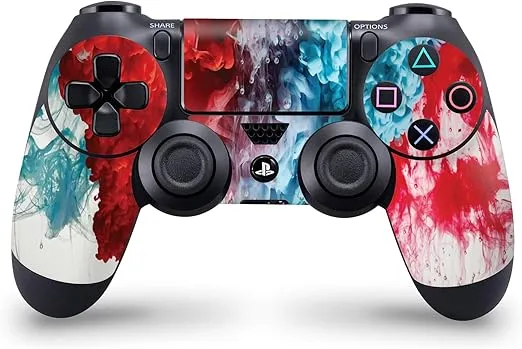 giZmoZ n gadgetZ PS4 Slim Console Colour Explosion Skin Decal Vinal Sticker + 2 Controller Skins Set