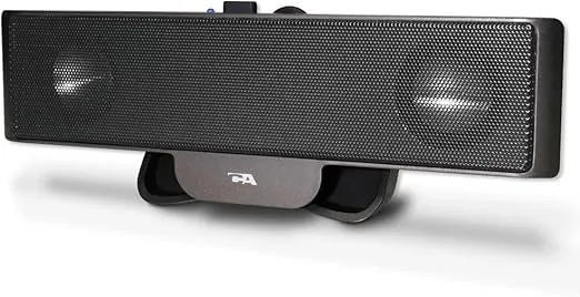 Portable USB laptop speaker - designed for computer travel by Cyber Acoustics (CA-2880),Black