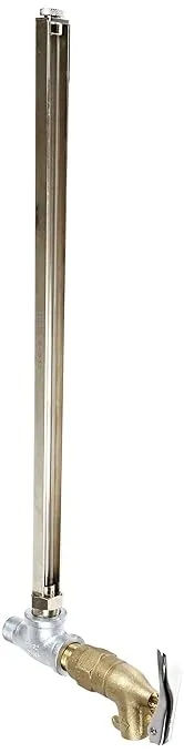 Justrite 08533 Cast Iron Horizontal Drum Fill Gauge with Self Closing Faucet, Multi