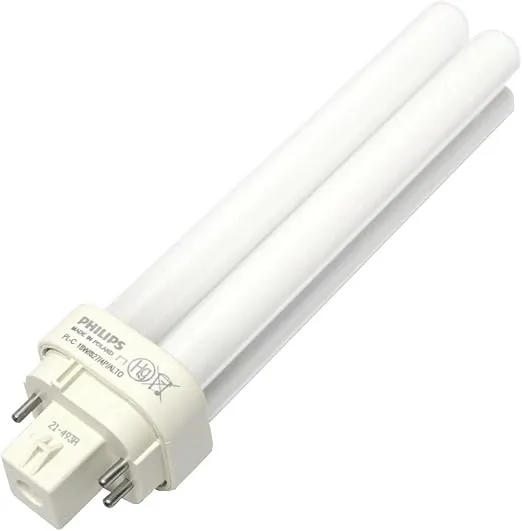 Philips Fluorescent Light Bulb, 1200 Lumen, PL-C 4 P, 18 W