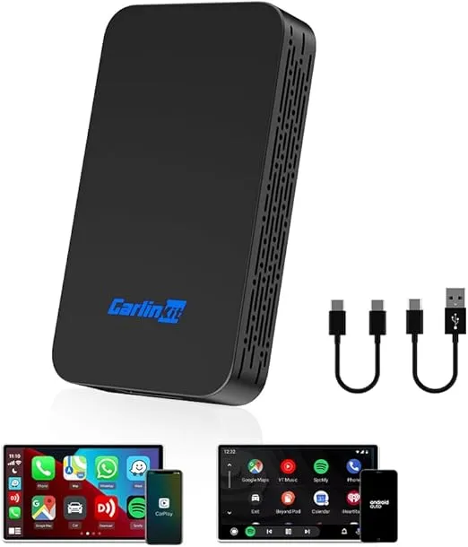 Carlinkit 2Air 5.0 CarPlay Adapter,2-Dual-Convert Wired CarPlay to Wireless & Wired Android Auto to Wireless,for Wired CarPlay and Android Auto Car