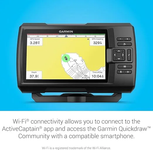 Garmin Striker Vivid 7cv, Easy-to-Use 7-inch Color Fishfinder and Sonar Transducer, Vivid Scanning Sonar Color Palettes (010-02552-00)