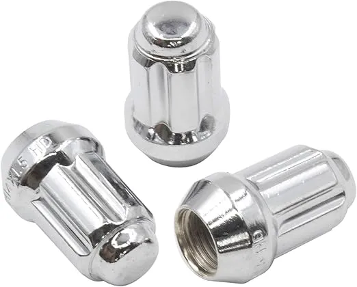 Wheel Accessories Parts 20 Pc M14x1.5 14x1.5 Thread Short Truck 1.50" Long Spline Lug Nuts Chrome 6 Spline Hex Fits Chevy Camaro Corvette Chrysler 300 Dodge 2006+ Charger Challenger 2015+ Ford Mustang