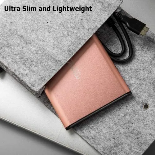 Maxone 500GB Ultra Slim Portable External Hard Drive HDD USB 3.0 for PC, Mac, Laptop, PS4, Xbox one - Rose Pink