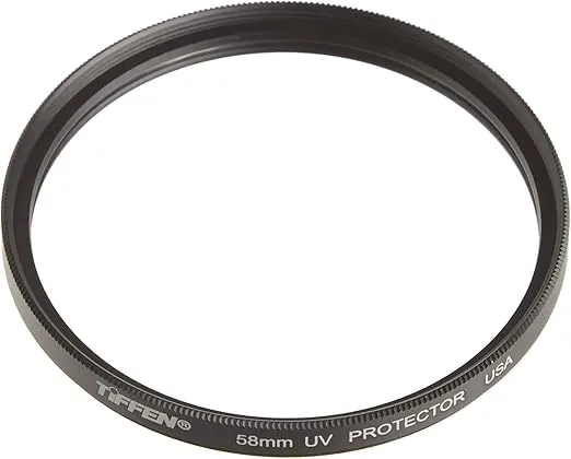 Tiffen 58UVP Slim 58mm UV Protection Filter for Camera Lens, Clear Optical Glass, Impact Resistant MADE IN USA