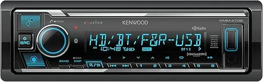 Kenwood KMM-X705 Excelon Digital Multimedia Car Stereo - Single DIN with Bluetooth, AM/FM HD Radio, Alexa Built in, Variable Color, SiriusXM