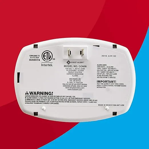 First Alert CO600 Plug-In Carbon Monoxide Detector