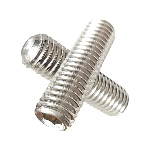 5/16-18 x 3/4" Socket Set Screws, Full Thread, Allen Socket Drive, Stainless Steel 18-8, Bright Finish, Cup Point, Quantity 25 Pieces by Fastenere