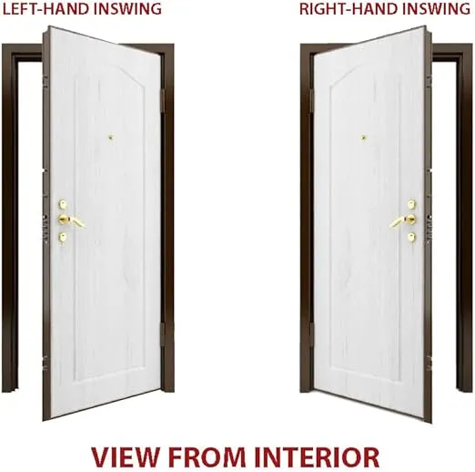 VDOMDOORS Front Exterior Prehung Metal-Plastic Door Frosted Glass/Manux 8002 Matte Black / 2 Side Windows/Office Commercial and Residential Doors Entrance Patio Garage 60" x 80" Right-Hand Inswing
