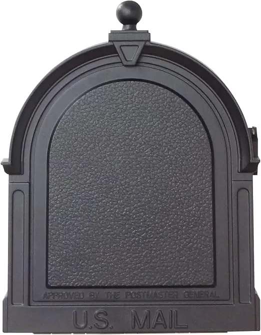 Special Lite Berkshire Curbside Mailbox - Black Aluminum Mailbox for Post Mount - SCB-1015-BLK