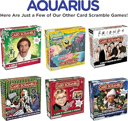 AQUARIUS Christmas Vacation Card Scramble Board Game- Fun Family Party Game for Kids, Teens & Adults - Entertaining Game Night Gift - Officially Licensed Merchandise