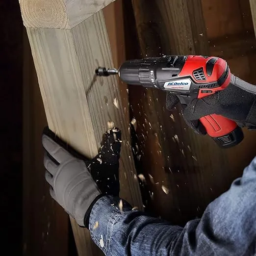 ACDelco ARD12119P 12V Cordless Li-ion 3/8” 265 In-lbs. 2 Speed Compact Drill Driver Tool Kit with 2 Batteries
