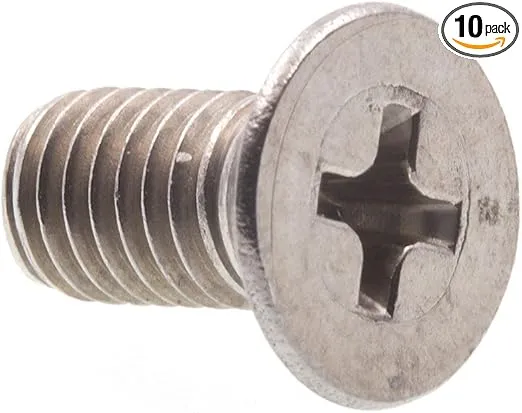 Prime-Line 9121316 Machine Screws, Metric, Flat Head, Phillips Drive, M5-0.8 X 10MM, Grade A2-70 Stainless Steel (10 Pack)