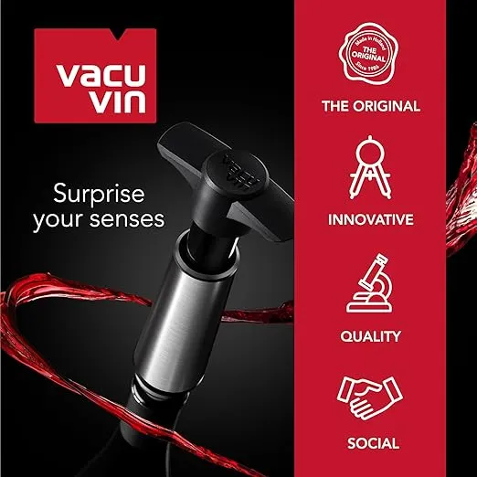 Vacu Vin Active Cooler Wine Chiller - Reusable, Flexible Wine Bottle Cooler - Platinum - Wine Cooler Sleeve For Standard Size Bottles - Insulated Wine Bottle Chiller to Keep Wine Cold