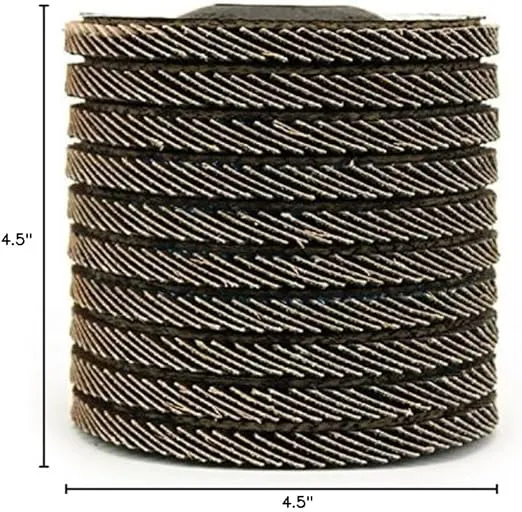 BHA Grinding and Sanding Flap Discs T27, 4-1/2" x 7/8", 60 Grit - 10 Pack