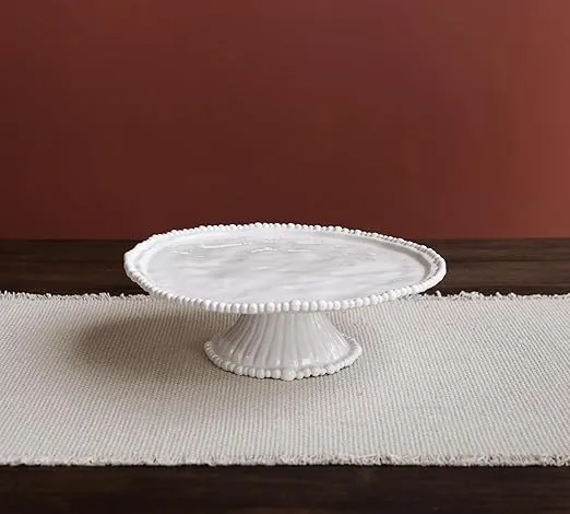 Beatriz Ball Pedestal Cake Plate, White