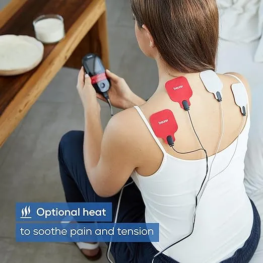 Beurer EM59 Digital TENS/EMS Device with Heat Function for Pain Management and Massage