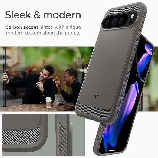 Spigen Rugged Armor Designed for Pixel 9 Pro XL Case (2024) [Military-Grade Protection] - Marble Gray