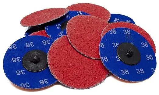 Benchmark Abrasives 3 Inch Sanding Discs Quick Change Ceramic - Drill & Die Grinder Sanding Disc for Deburring, Polishing, Rust Remover for Metal, Paint Stripper (25 Pack) - 36 Grit