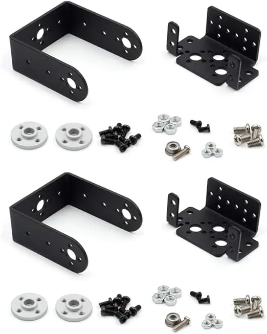 2 Sets Pan Tilt Servo Mount Bracket for MG996R S3003 Steering Gear Robot Car Boat