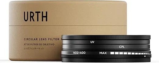 Urth 39mm 3-in-1 Lens Filter Kit - UV, Circular Polarizing (CPL), Variable Neutral Density ND2-400 Multi-Coated Optical Glass, Ultra-Slim Camera Lens Filters