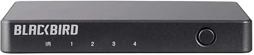 Monoprice Blackbird 4K 4x1 HDMI Switch with Audio Extractor - Black | HDR, 18Gbps Refresh Speeds, YUV 4:4:4