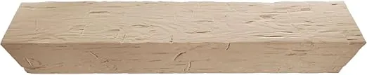 Ekena Millwork BMHH3C0040X060X096UN 3-Sided (U Hand Hewn Endurathane Faux Wood Ceiling Beam, 4-in. W x 6-in. H x 8-ft. L, Factory Prepped