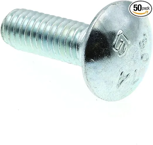 Prime-Line 9062830 Carriage Bolts, 5/16 In.-18 X 1 In., A307 Grade A Zinc Plated Steel (50 Pack)