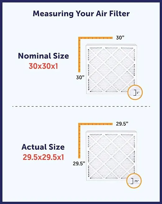 Filter King 16x20x1 Air Filter | 4-PACK | MERV 8 HVAC Pleated A/C Furnace Filters | MADE IN USA | Actual Size: 15.5 x 19.5 x .75"