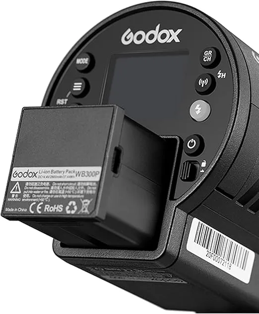 Godox AD300PRO Battery WB300P Li-ion Battery 14.4V/2600 mAh for Godox AD300PRO Flash