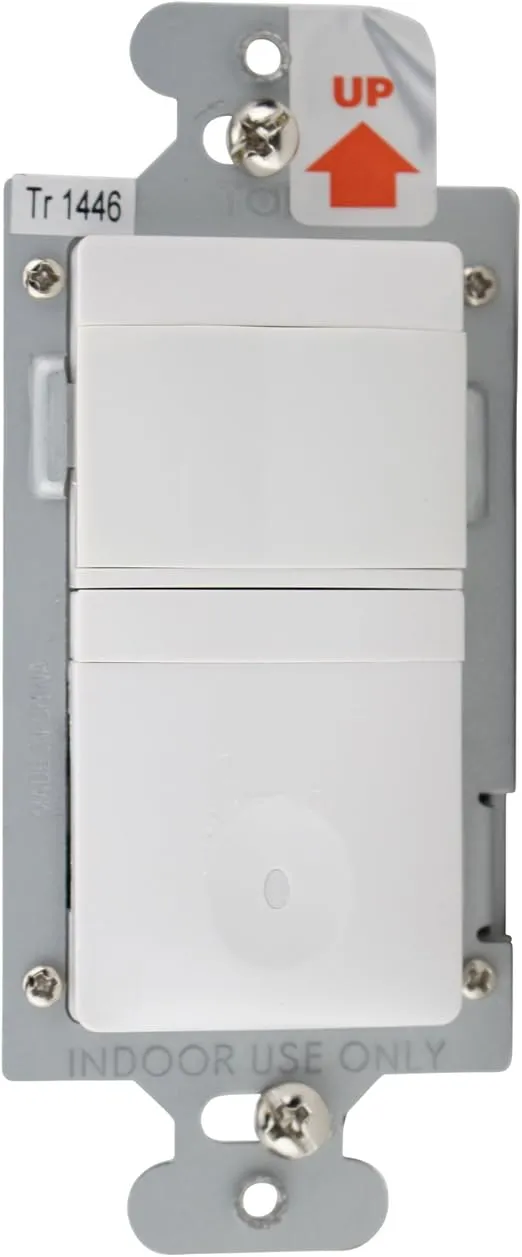 WattStopper CH-250-W Motion Sensor, PIR Multi-Way Wall Switch Vacancy Sensor, 600W, 120V - White