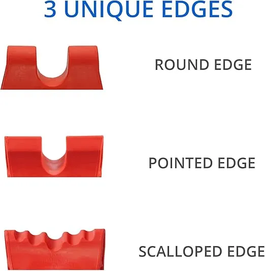 Davinci Tool (Red) -USA Made- Hard Rubber Neck Tension Relief & Pressure Point Massage Tool - Occipital Release Tool - Cervical Traction Device- Suboccipital Release Device - Neck Stretcher