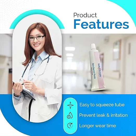 Safe n' Simple Fast Drying Stoma Paste - 2 oz - Protective Skin Barrier With Alcohol - Ostomy Skin Protectant Supplies - Stoma Skin Protection Barrier Paste