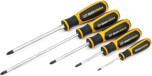 GEARWRENCH 5 Pc. Phillips Dual Material Screwdriver Set - 80052H