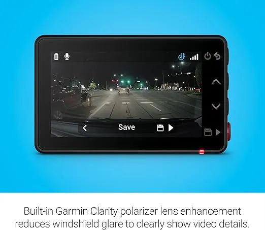 Garmin Dash Cam™ X210, Compact 1440p HD Dash Cam with a 140-degree Field of View, Built in Clarity™ Polarizer, Voice Controlled, GPS, 2.4” Display, Automatic Recording