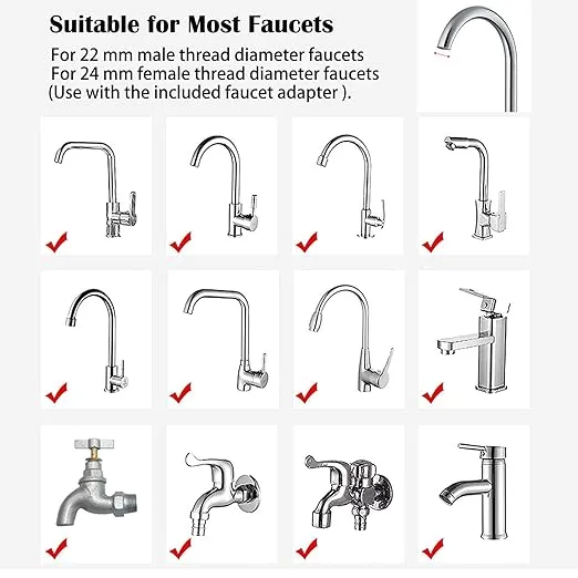 360ยฐ Rotating Bathroom Faucet Filter Sink Faucet Purifier Remove Heavy Metals and Hard Water, Sink Water Faucet Filter for Kitchen and Bathroom, Water Purifier for Sink