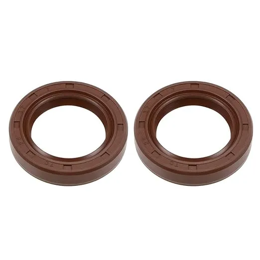 uxcell Oil Seal 25mm Inner Dia 37mm OD 7mm Thick Fluorine Rubber Double Lip Seals 2Pcs